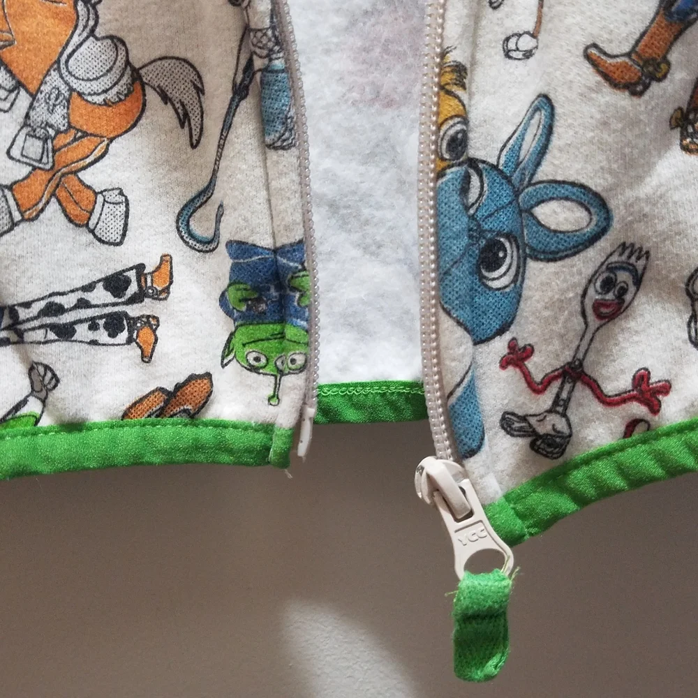 Pixar Toy Story 4 Character Cartoon Print Kids Hoodie Zip 9/10 Disney Sweatshirt - Picture 12 of 13